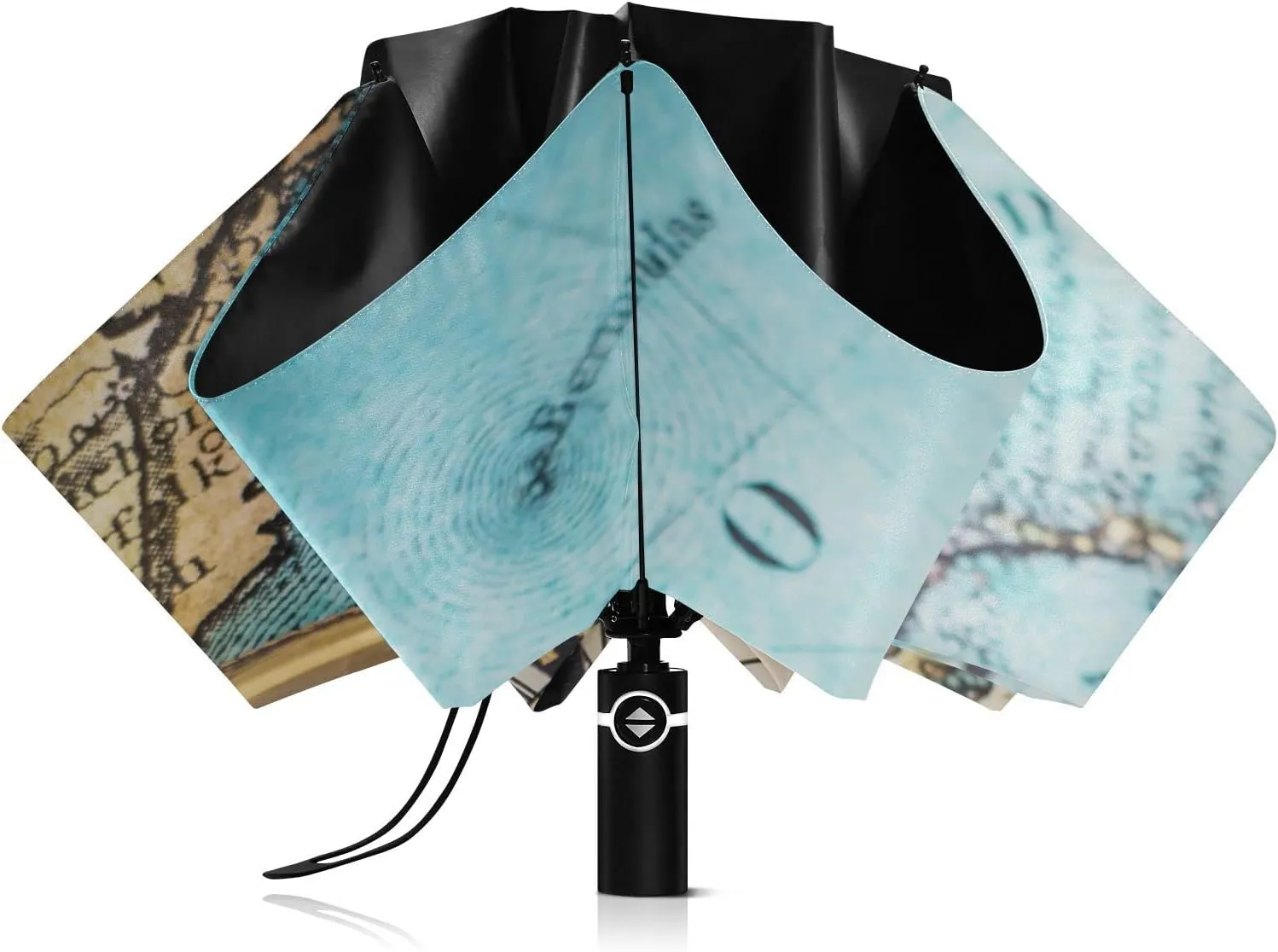 Oyihfvs Automatic Umbrella, Folding Umbrella Reinforced Anti-UV Sun rain Auto Open/Close