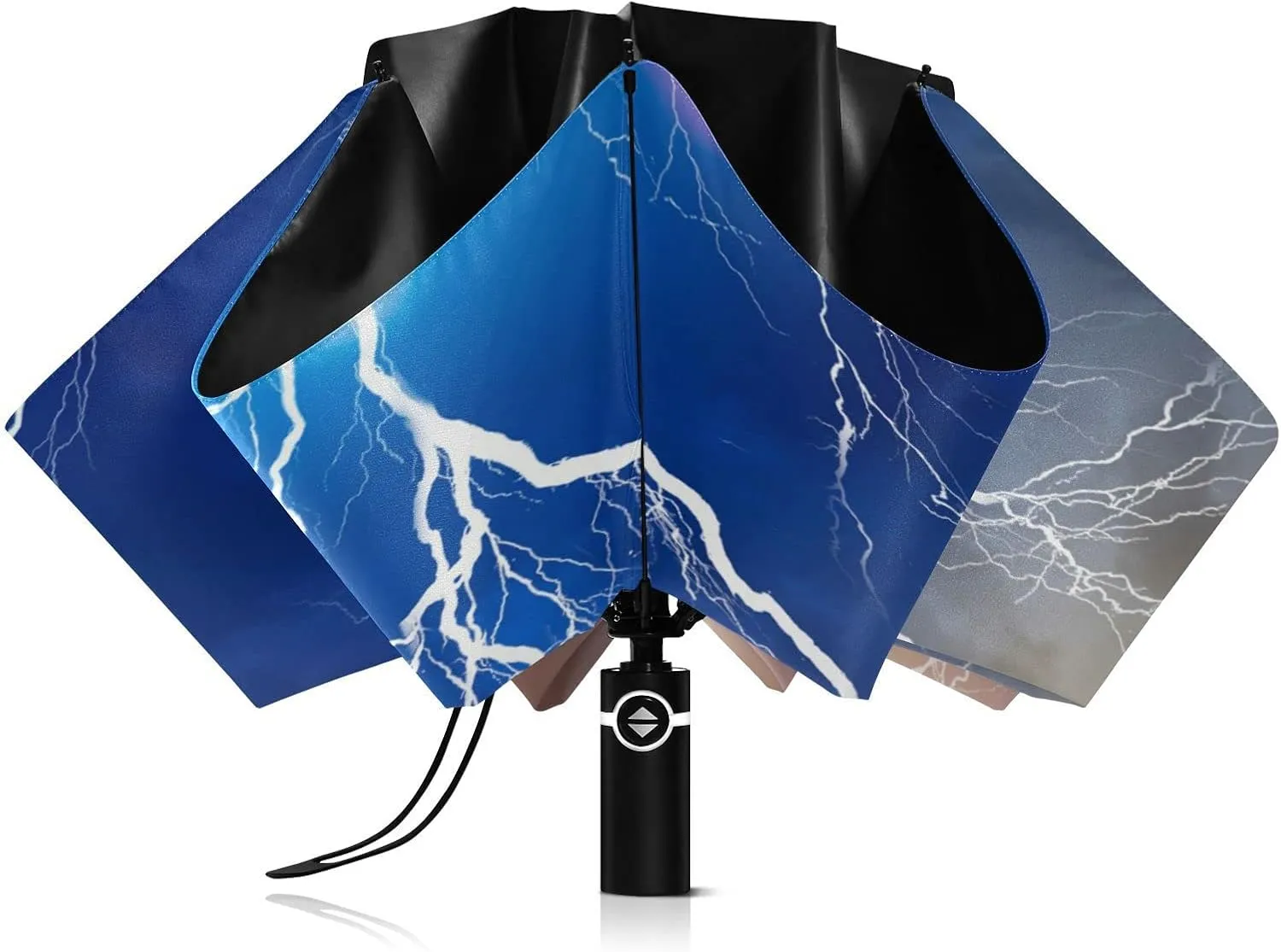 Oyihfvs Automatic Umbrella, Folding Umbrella Reinforced Anti-UV Sun rain Auto Open/Close