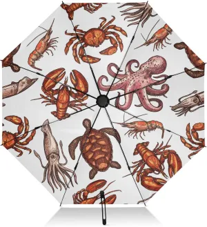 Oyihfvs Automatic Umbrella, Folding Umbrella Reinforced Anti-UV Sun rain Auto Open/Close
