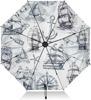 Oyihfvs Automatic Umbrella, Folding Umbrella Reinforced Anti-UV Sun rain Auto Open/Close