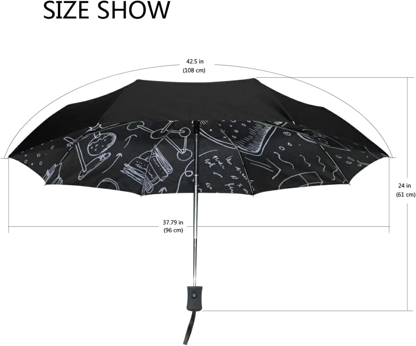 Oyihfvs Automatic Windproof Waterproof Umbrella, Folding Umbrella Reinforced Portable Automatic Compact Anti-UV Sun rain Auto Open/Close