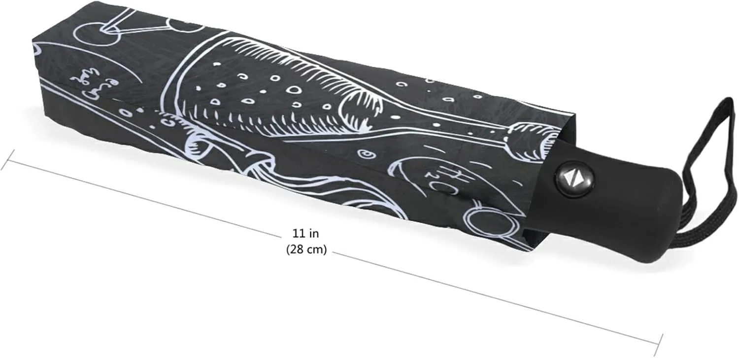 Oyihfvs Automatic Windproof Waterproof Umbrella, Folding Umbrella Reinforced Portable Automatic Compact Anti-UV Sun rain Auto Open/Close