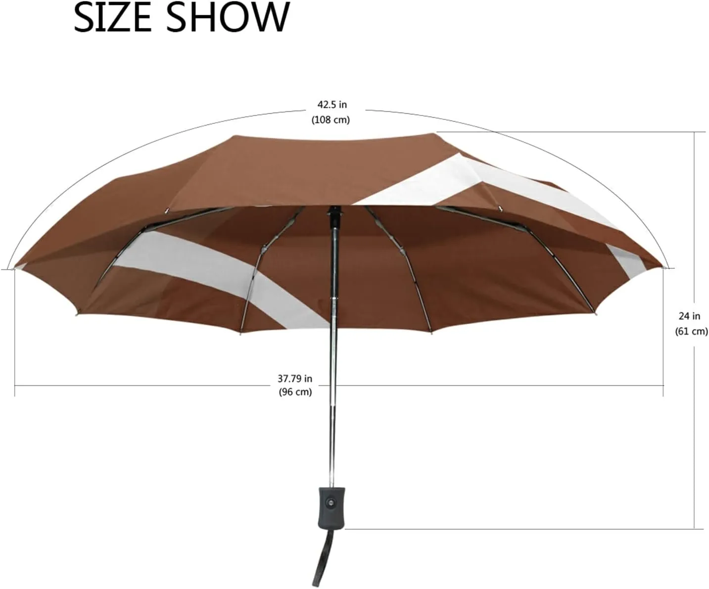 Oyihfvs Automatic Windproof Waterproof Umbrella, Folding Umbrella Reinforced Portable Automatic Compact Anti-UV Sun rain Auto Open/Close