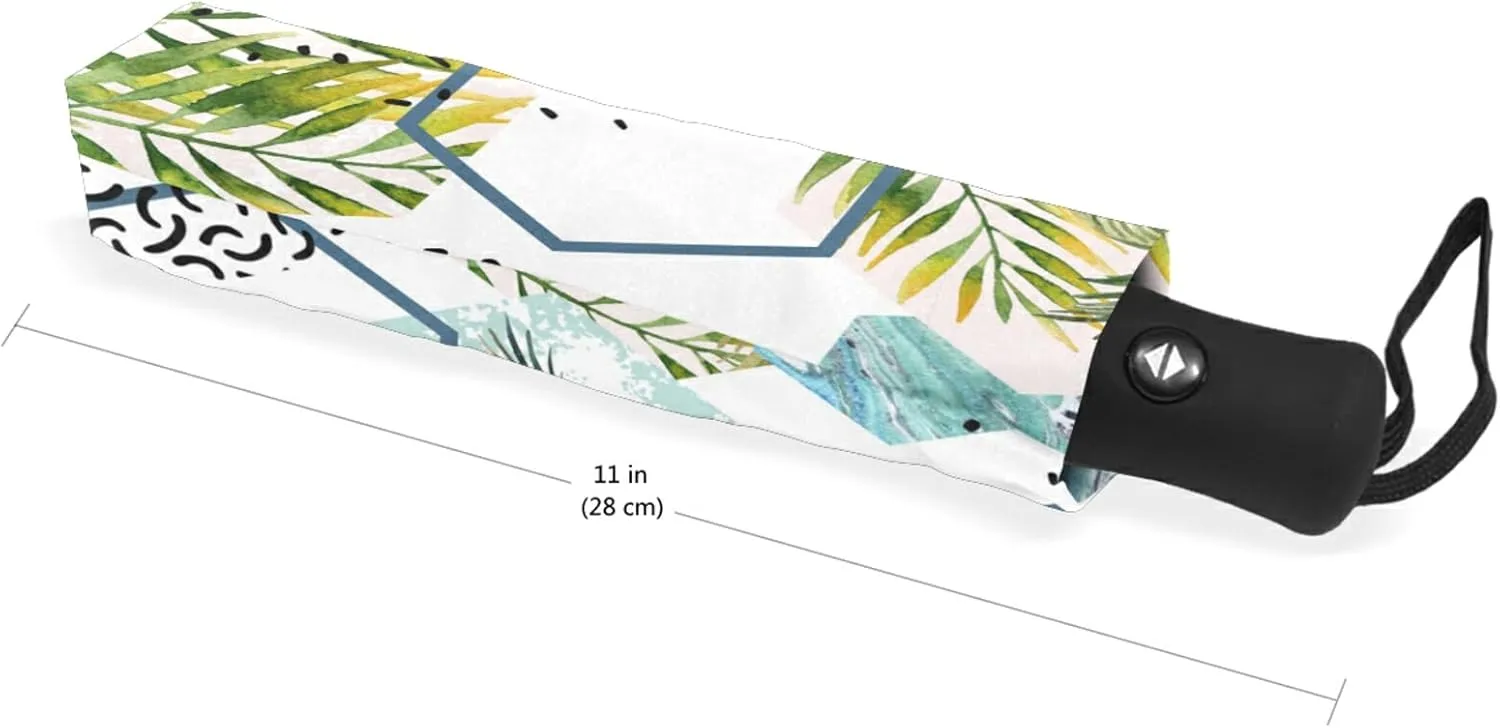 Oyihfvs Automatic Windproof Waterproof Umbrella, Folding Umbrella Reinforced Portable Automatic Compact Anti-UV Sun rain Auto Open/Close