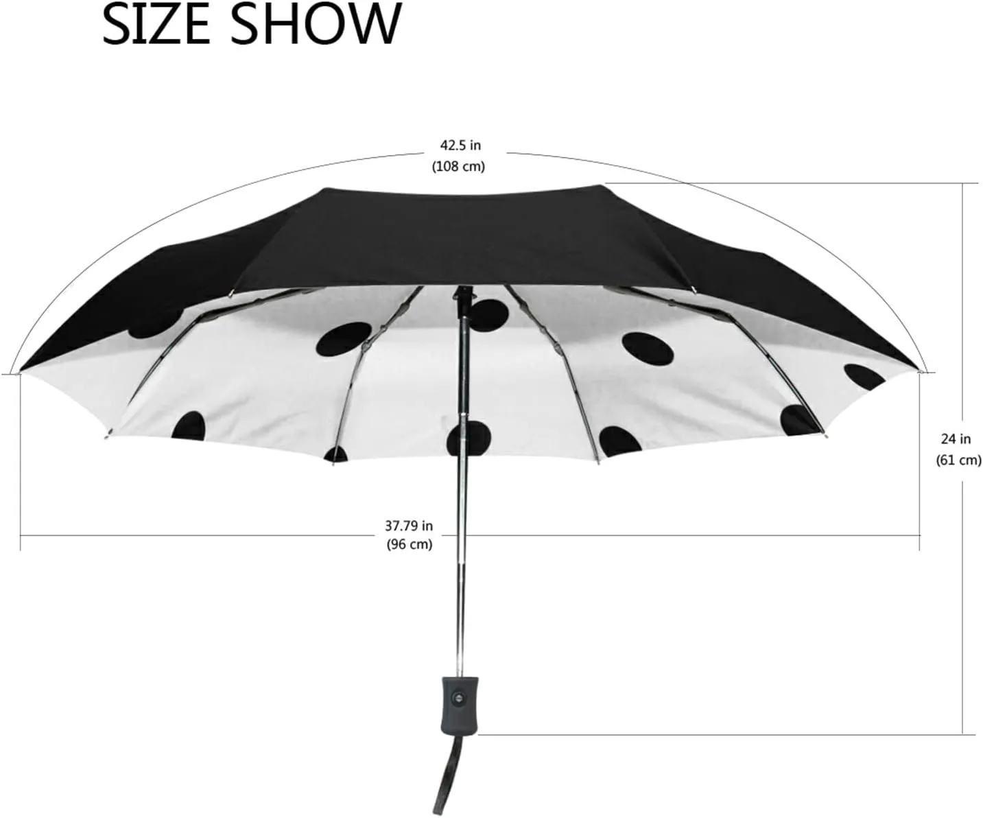 Oyihfvs Automatic Windproof Waterproof Umbrella, Folding Umbrella Reinforced Portable Automatic Compact Anti-UV Sun rain Auto Open/Close
