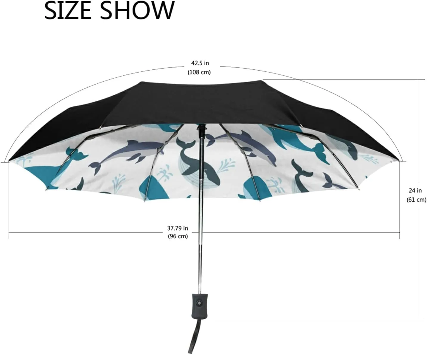 Oyihfvs Automatic Windproof Waterproof Umbrella, Folding Umbrella Reinforced Portable Automatic Compact Anti-UV Sun rain Auto Open/Close