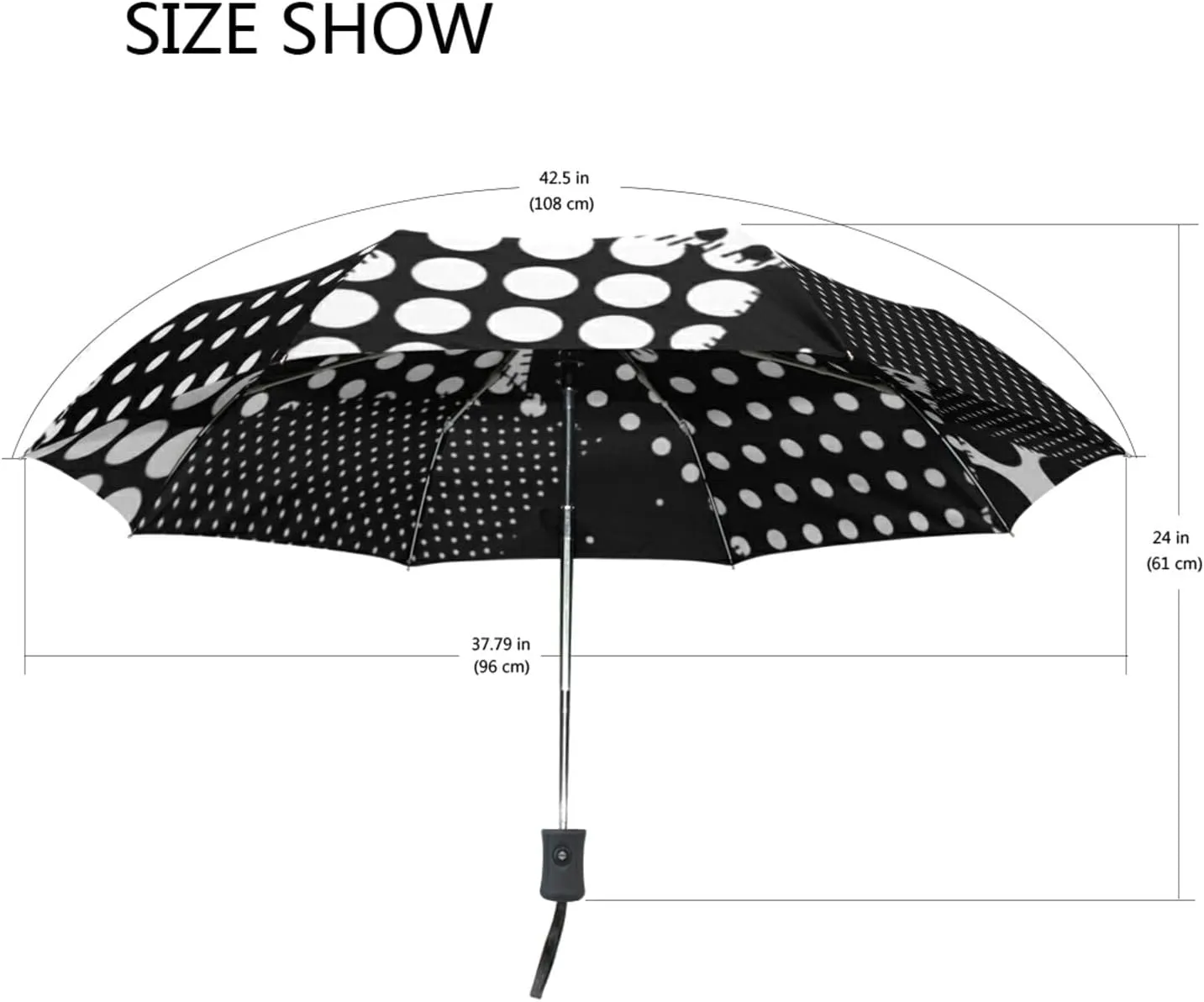 Oyihfvs Automatic Windproof Waterproof Umbrella, Folding Umbrella Reinforced Portable Automatic Compact Anti-UV Sun rain Auto Open/Close