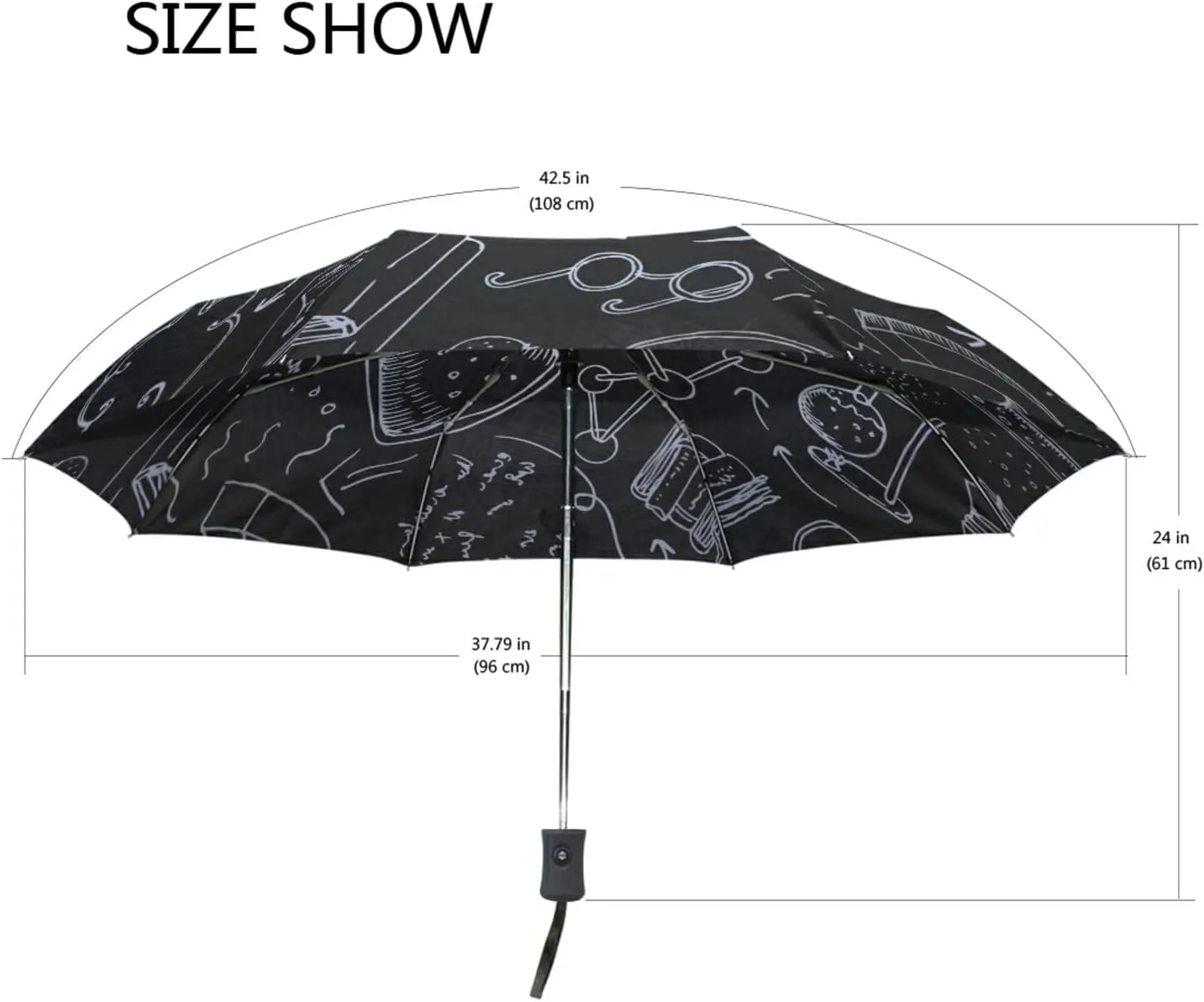 Oyihfvs Automatic Windproof Waterproof Umbrella, Folding Umbrella Reinforced Portable Automatic Compact Anti-UV Sun rain Auto Open/Close