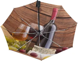 Oyihfvs Automatic Windproof Waterproof Umbrella, Folding Umbrella Reinforced Portable Automatic Compact Anti-UV Sun rain Auto Open/Close