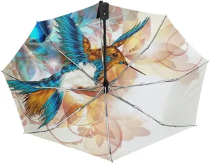 Oyihfvs Automatic Windproof Waterproof Umbrella, Folding Umbrella Reinforced Portable Automatic Compact Anti-UV Sun rain Auto Open/Close