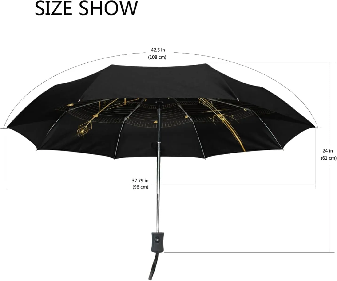Oyihfvs Automatic Windproof Waterproof Umbrella, Folding Umbrella Reinforced Portable Automatic Compact Anti-UV Sun rain Auto Open/Close