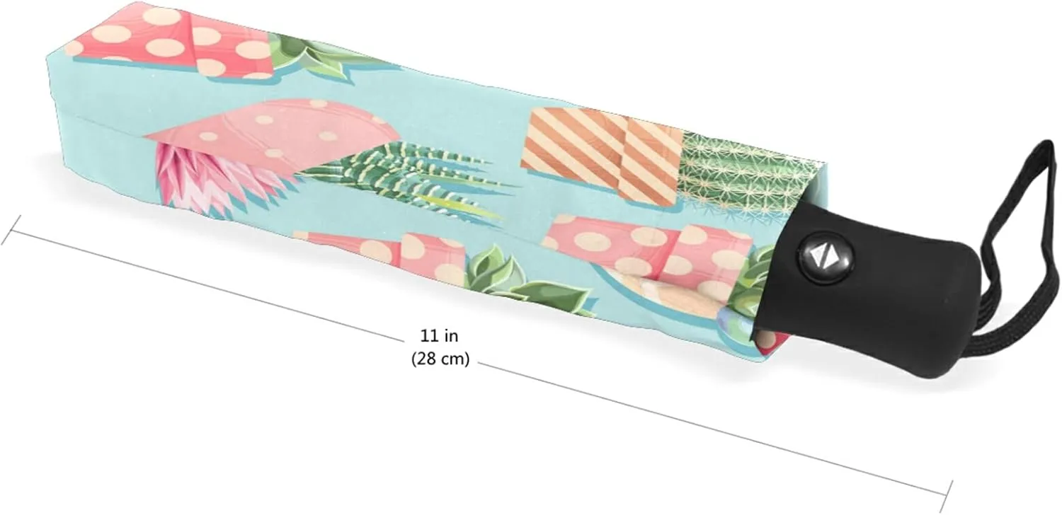 Oyihfvs Automatic Windproof Waterproof Umbrella, Folding Umbrella Reinforced Portable Automatic Compact Anti-UV Sun rain Auto Open/Close
