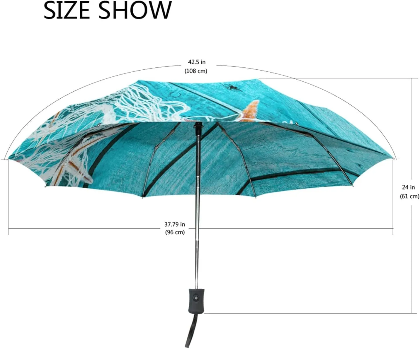 Oyihfvs Automatic Windproof Waterproof Umbrella, Folding Umbrella Reinforced Portable Automatic Compact Anti-UV Sun rain Auto Open/Close