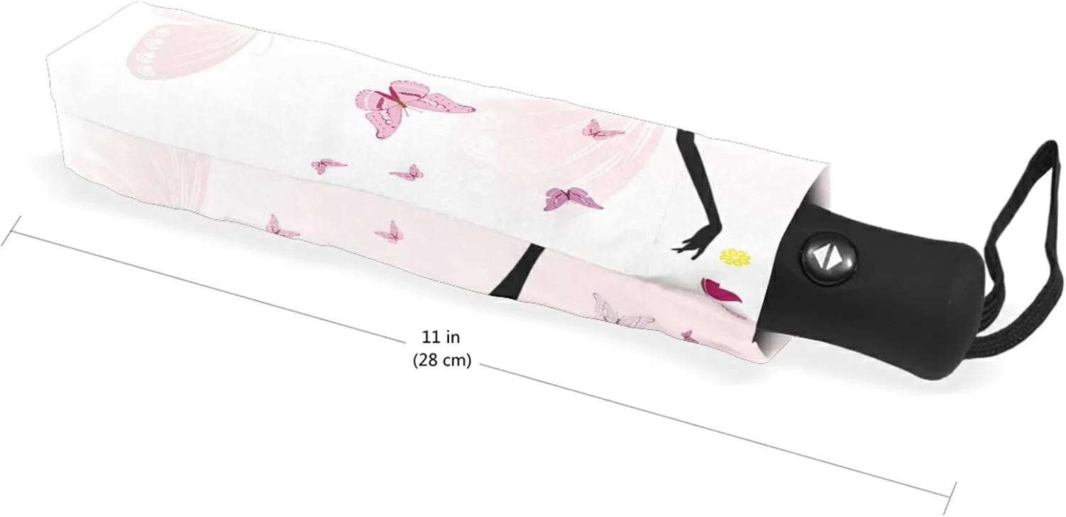 Oyihfvs Automatic Windproof Waterproof Umbrella, Folding Umbrella Reinforced Portable Automatic Compact Anti-UV Sun rain Auto Open/Close