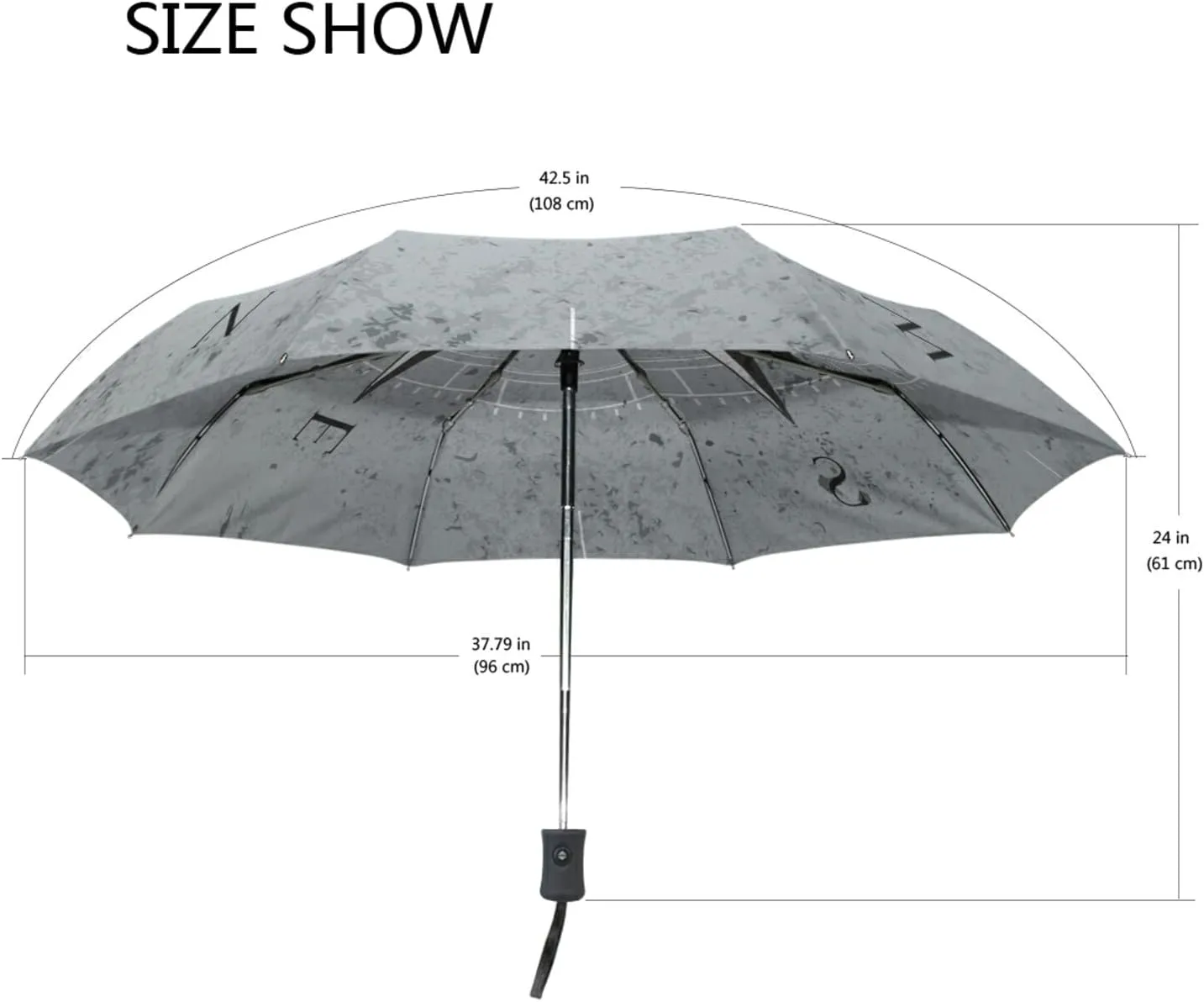 Oyihfvs Automatic Windproof Waterproof Umbrella, Folding Umbrella Reinforced Portable Automatic Compact Anti-UV Sun rain Auto Open/Close