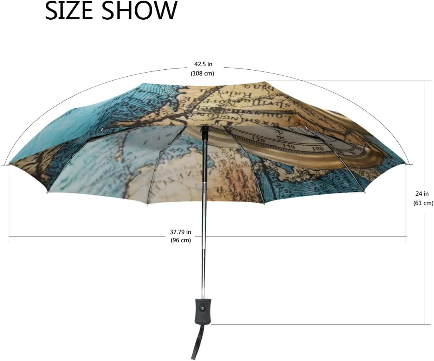 Oyihfvs Automatic Windproof Waterproof Umbrella, Folding Umbrella Reinforced Portable Automatic Compact Anti-UV Sun rain Auto Open/Close