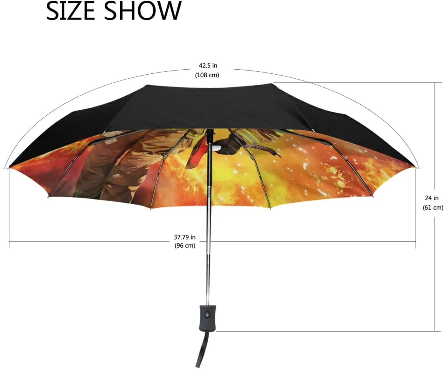 Oyihfvs Automatic Windproof Waterproof Umbrella, Folding Umbrella Reinforced Portable Automatic Compact Anti-UV Sun rain Auto Open/Close