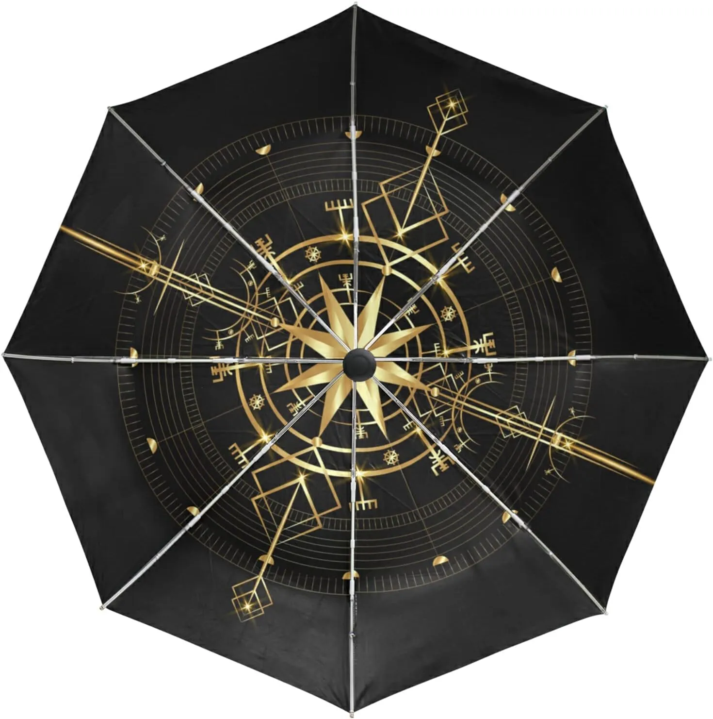 Oyihfvs Automatic Windproof Waterproof Umbrella, Folding Umbrella Reinforced Portable Automatic Compact Anti-UV Sun rain Auto Open/Close