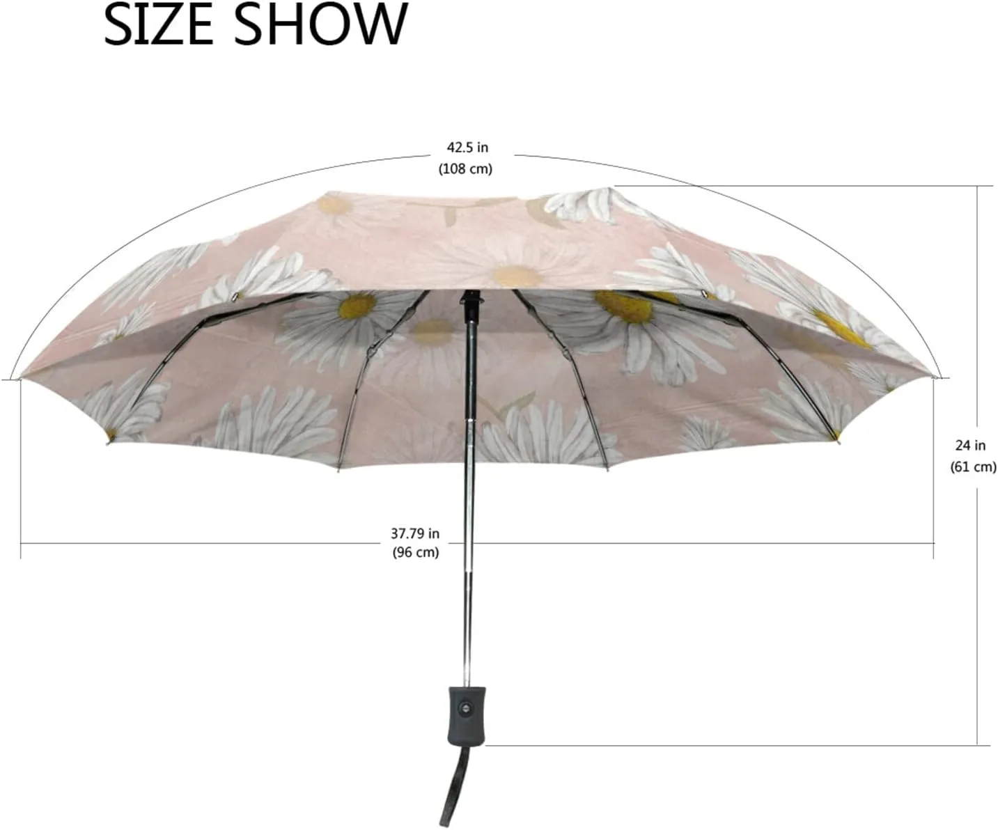 Oyihfvs Automatic Windproof Waterproof Umbrella, Folding Umbrella Reinforced Portable Automatic Compact Anti-UV Sun rain Auto Open/Close
