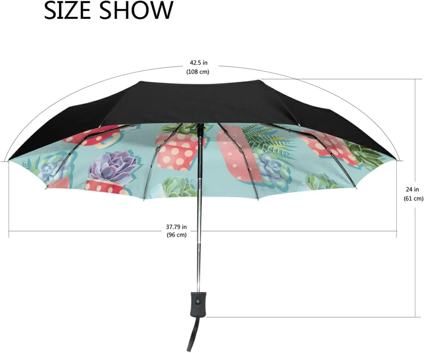 Oyihfvs Automatic Windproof Waterproof Umbrella, Folding Umbrella Reinforced Portable Automatic Compact Anti-UV Sun rain Auto Open/Close