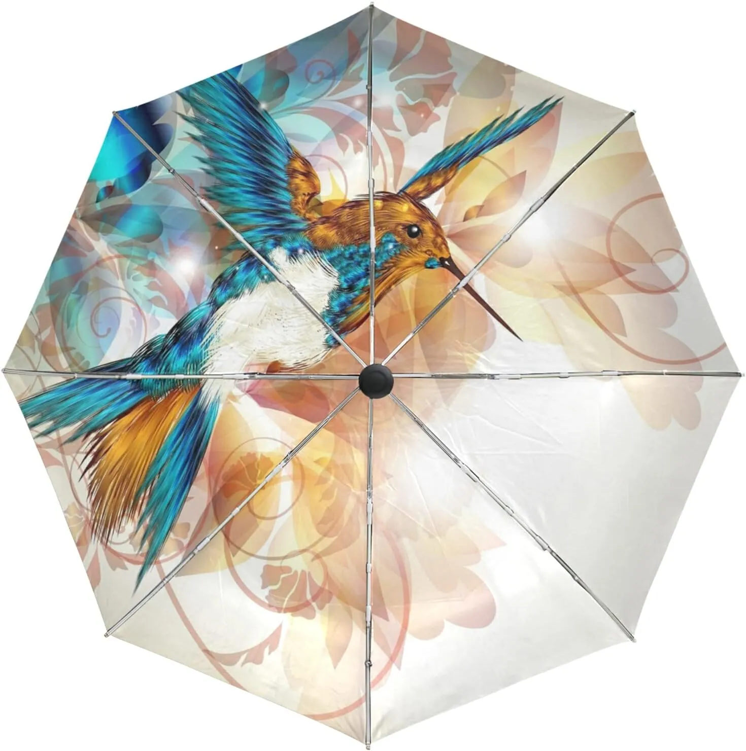 Oyihfvs Automatic Windproof Waterproof Umbrella, Folding Umbrella Reinforced Portable Automatic Compact Anti-UV Sun rain Auto Open/Close