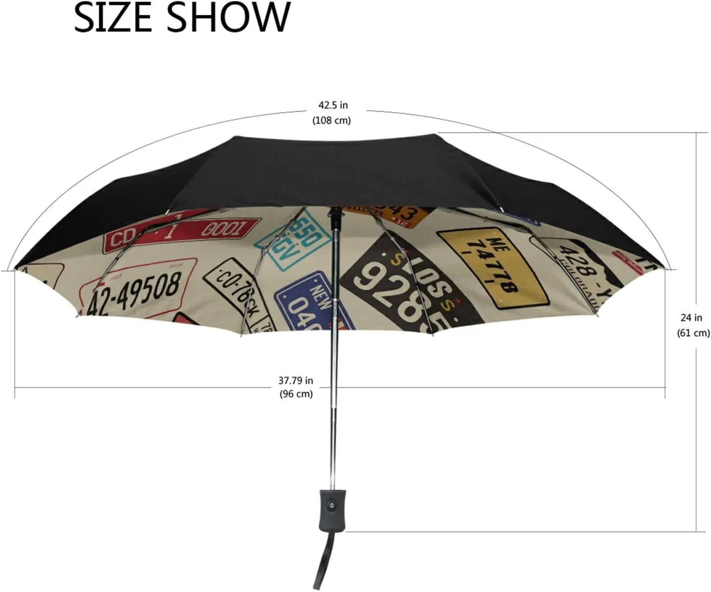 Oyihfvs Automatic Windproof Waterproof Umbrella, Folding Umbrella Reinforced Portable Automatic Compact Anti-UV Sun rain Auto Open/Close