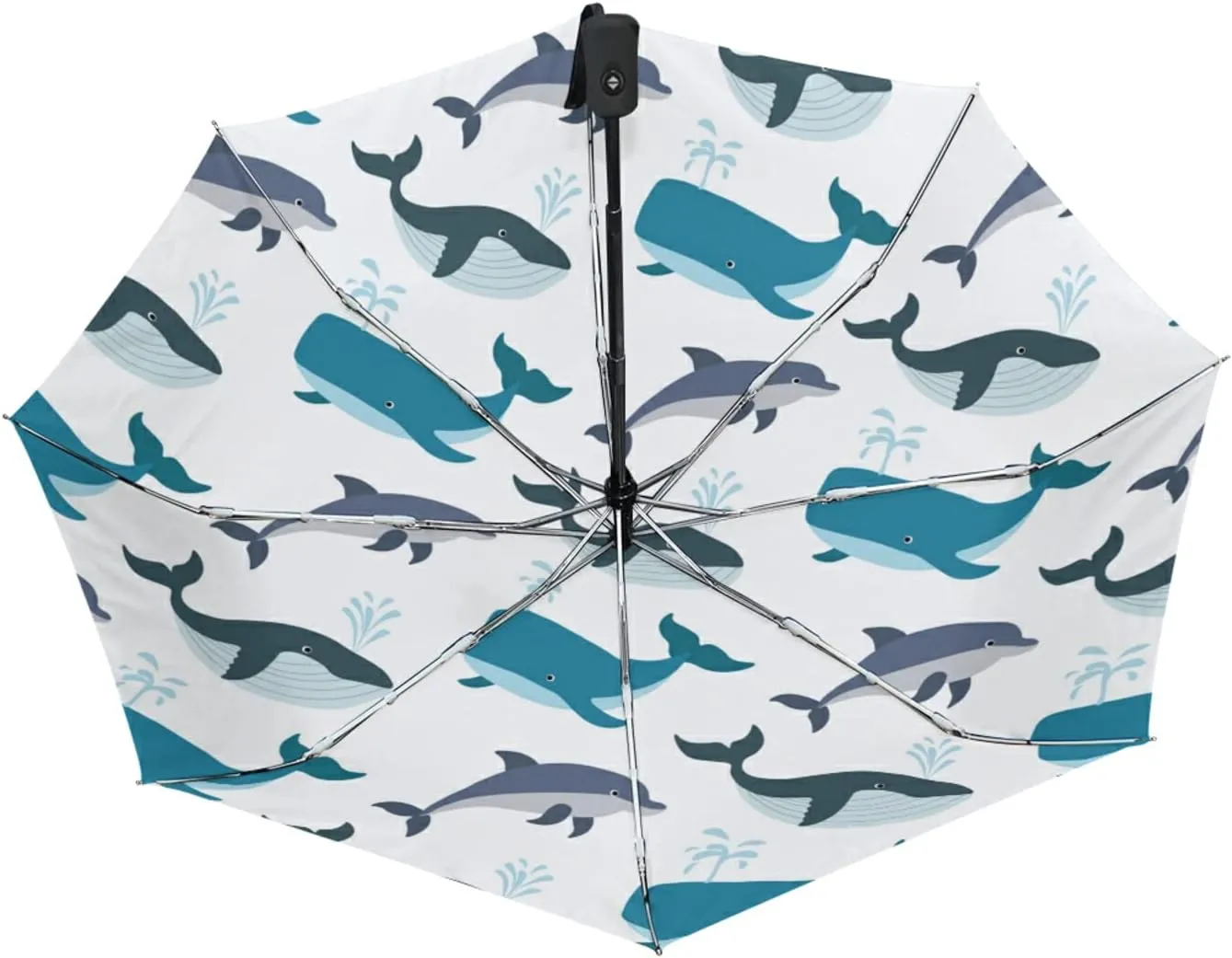 Oyihfvs Automatic Windproof Waterproof Umbrella, Folding Umbrella Reinforced Portable Automatic Compact Anti-UV Sun rain Auto Open/Close