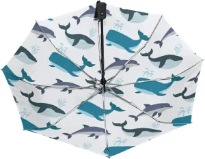 Oyihfvs Automatic Windproof Waterproof Umbrella, Folding Umbrella Reinforced Portable Automatic Compact Anti-UV Sun rain Auto Open/Close