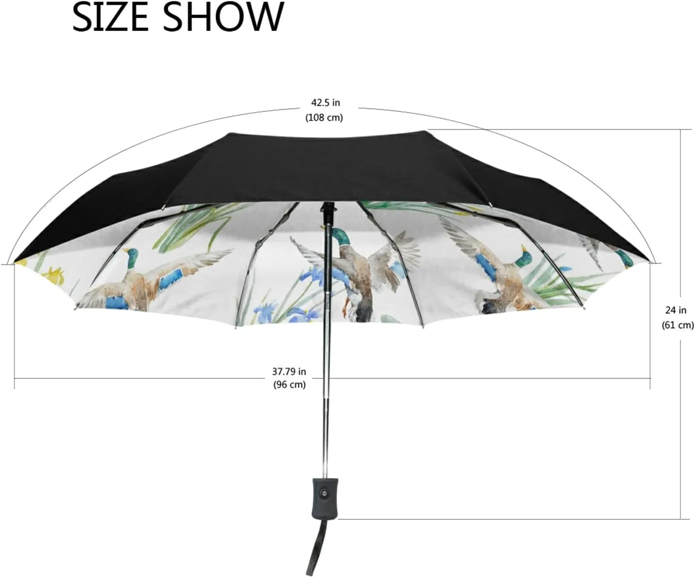Oyihfvs Automatic Windproof Waterproof Umbrella, Folding Umbrella Reinforced Portable Automatic Compact Anti-UV Sun rain Auto Open/Close