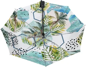 Oyihfvs Automatic Windproof Waterproof Umbrella, Folding Umbrella Reinforced Portable Automatic Compact Anti-UV Sun rain Auto Open/Close