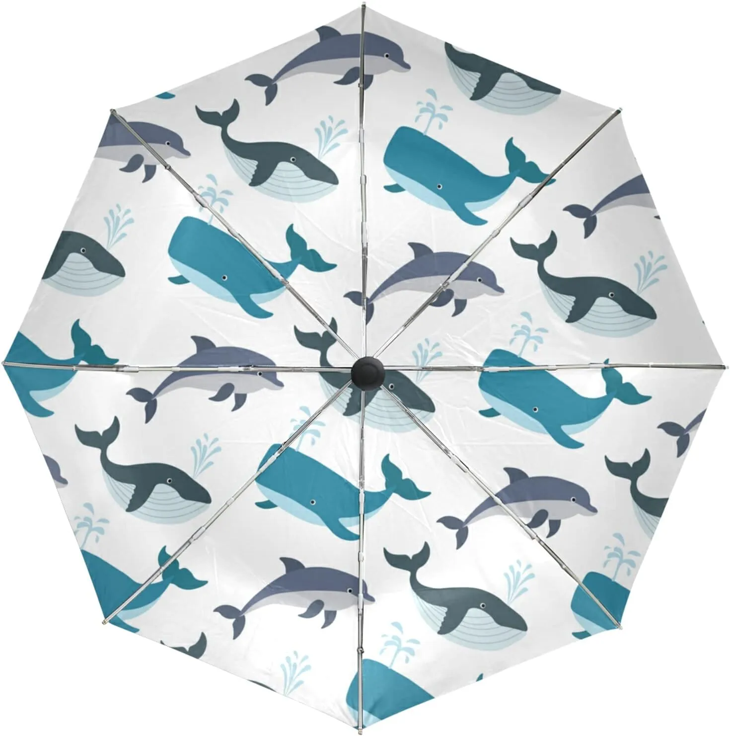 Oyihfvs Automatic Windproof Waterproof Umbrella, Folding Umbrella Reinforced Portable Automatic Compact Anti-UV Sun rain Auto Open/Close