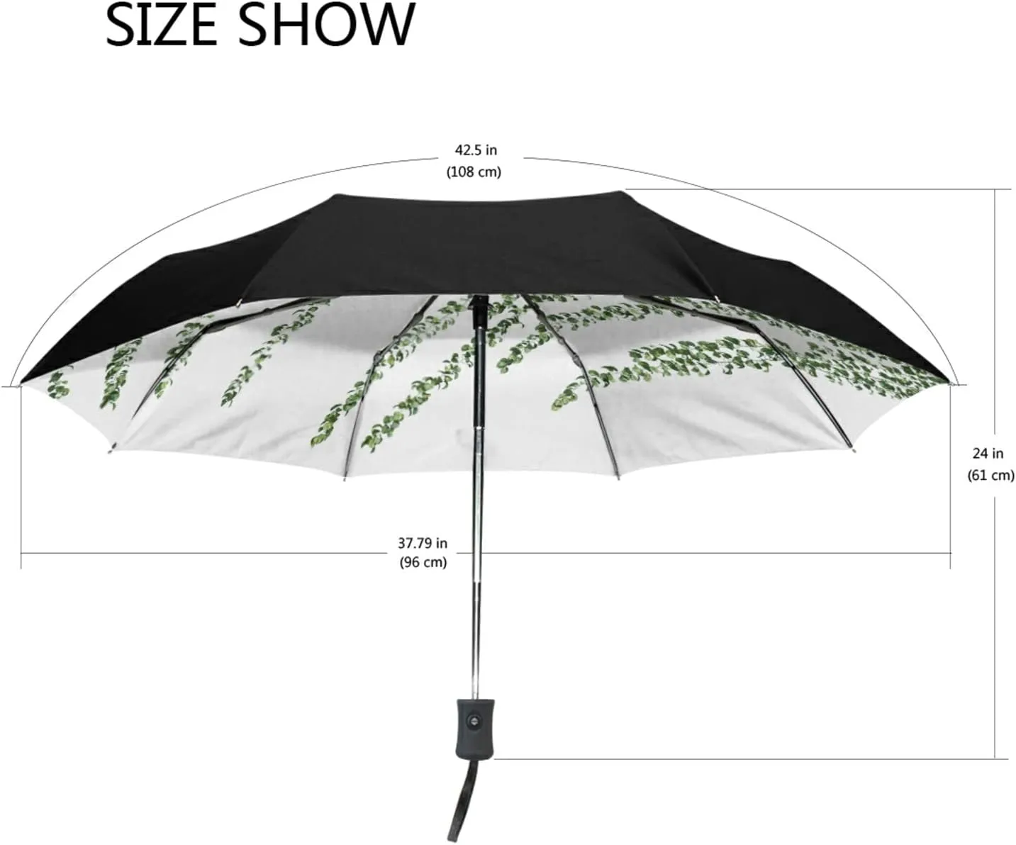 Oyihfvs Automatic Windproof Waterproof Umbrella, Folding Umbrella Reinforced Portable Automatic Compact Anti-UV Sun rain Auto Open/Close