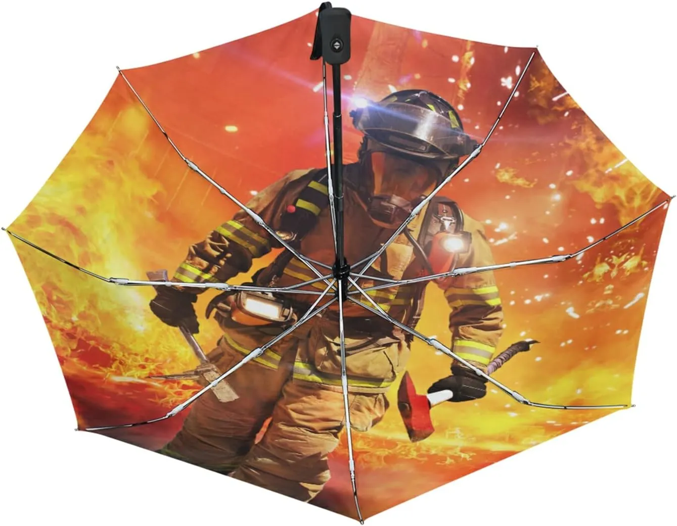 Oyihfvs Automatic Windproof Waterproof Umbrella, Folding Umbrella Reinforced Portable Automatic Compact Anti-UV Sun rain Auto Open/Close