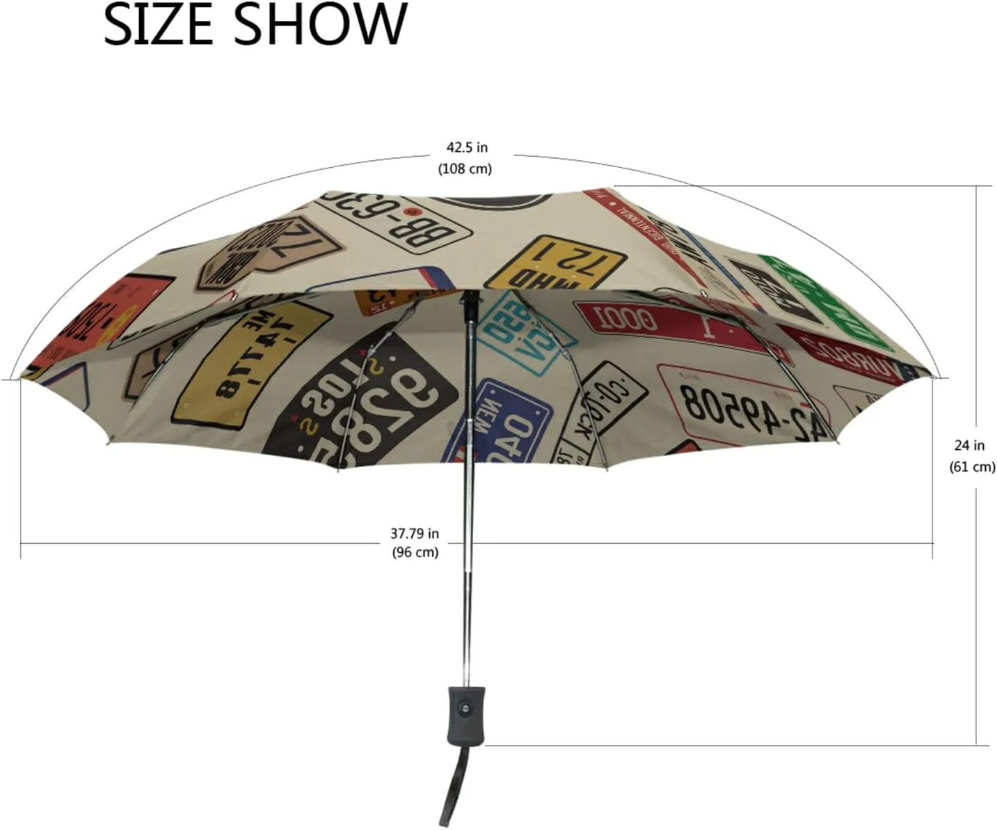 Oyihfvs Automatic Windproof Waterproof Umbrella, Folding Umbrella Reinforced Portable Automatic Compact Anti-UV Sun rain Auto Open/Close