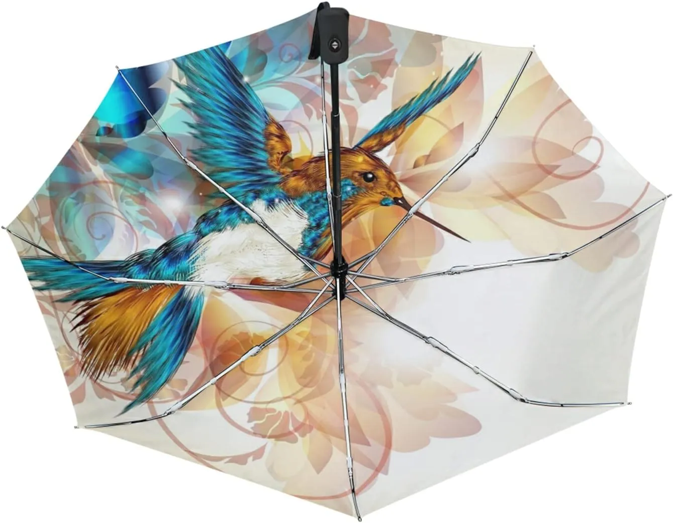 Oyihfvs Automatic Windproof Waterproof Umbrella, Folding Umbrella Reinforced Portable Automatic Compact Anti-UV Sun rain Auto Open/Close