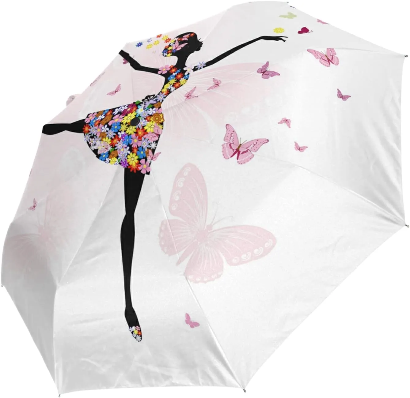 Oyihfvs Automatic Windproof Waterproof Umbrella, Folding Umbrella Reinforced Portable Compact Anti-UV Sun rain Auto Open/Close