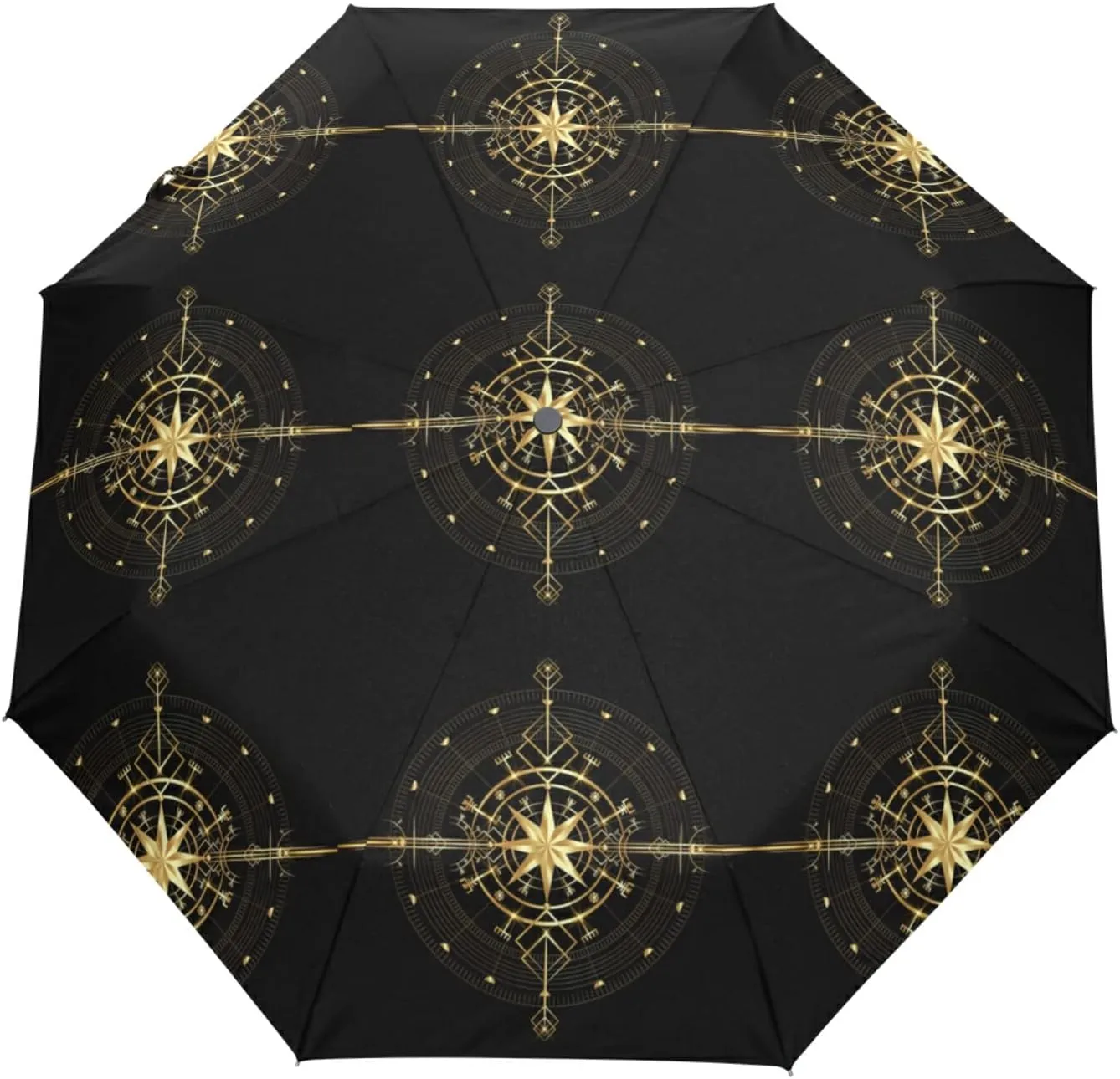 Oyihfvs Automatic Windproof Waterproof Umbrella, Folding Umbrella Reinforced Portable Compact Anti-UV Sun rain Auto Open/Close