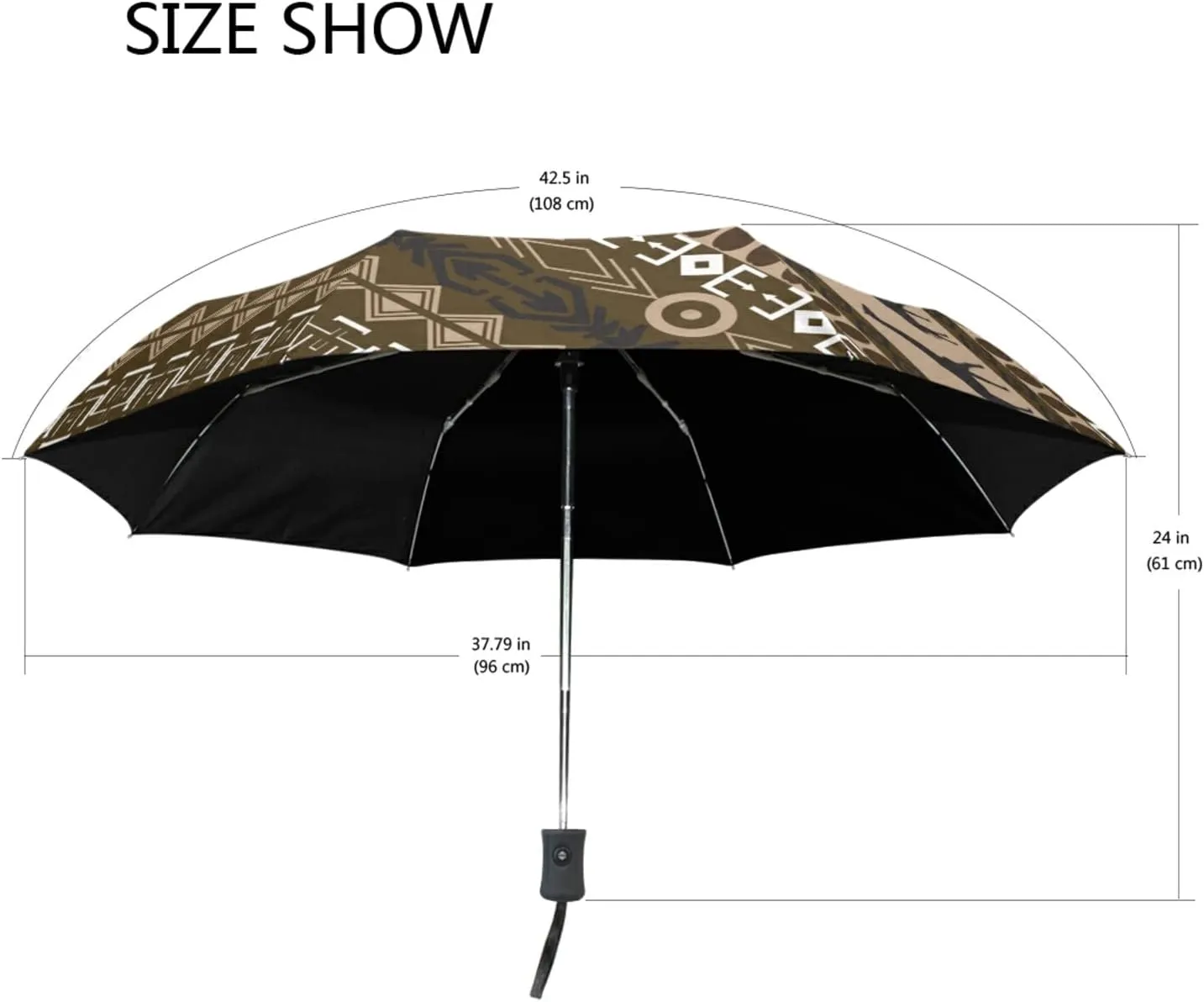 Oyihfvs Automatic Windproof Waterproof Umbrella, Folding Umbrella Reinforced Portable Compact Anti-UV Sun rain Auto Open/Close