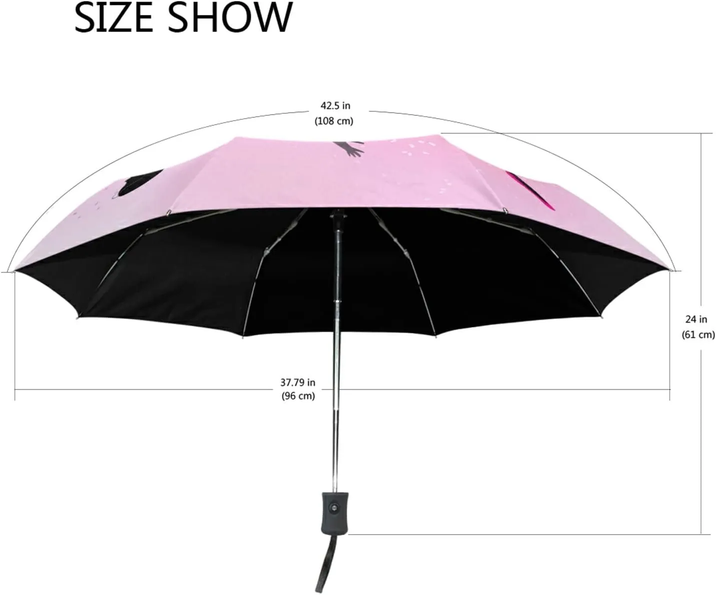 Oyihfvs Automatic Windproof Waterproof Umbrella, Folding Umbrella Reinforced Portable Compact Anti-UV Sun rain Auto Open/Close