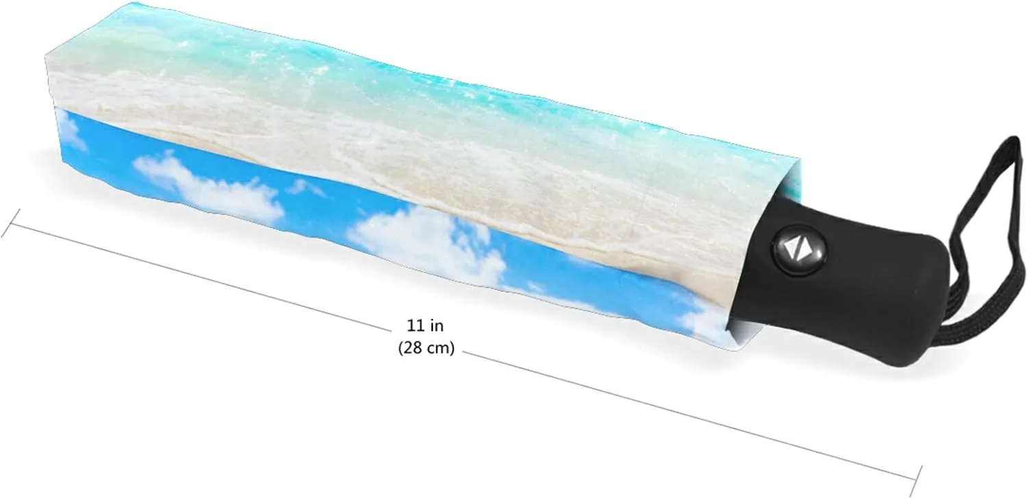 Oyihfvs Automatic Windproof Waterproof Umbrella, Folding Umbrella Reinforced Portable Compact Anti-UV Sun rain Auto Open/Close