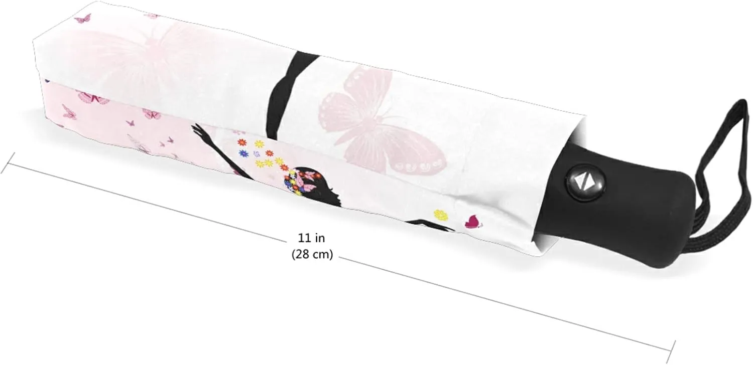 Oyihfvs Automatic Windproof Waterproof Umbrella, Folding Umbrella Reinforced Portable Compact Anti-UV Sun rain Auto Open/Close