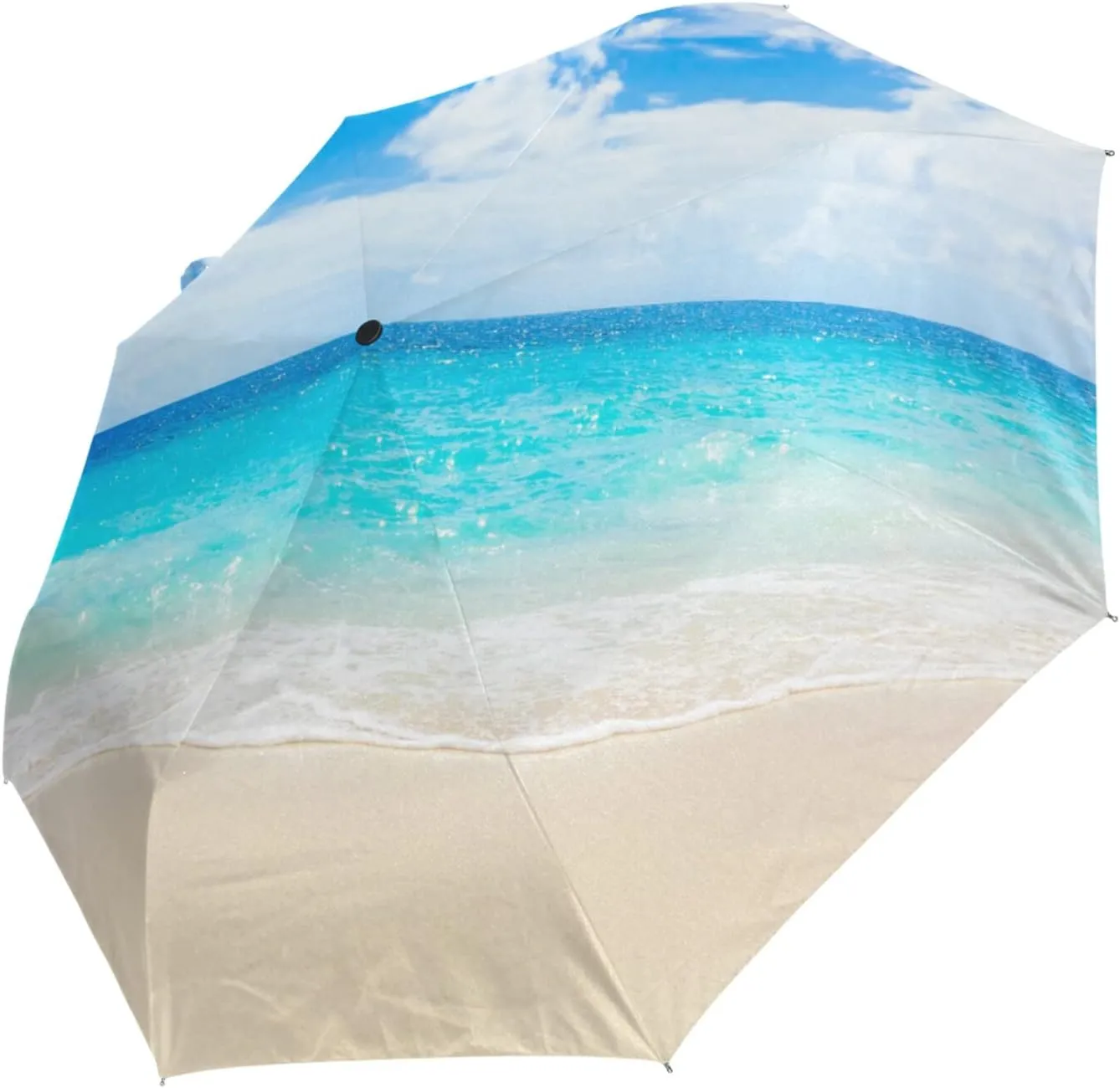 Oyihfvs Automatic Windproof Waterproof Umbrella, Folding Umbrella Reinforced Portable Compact Anti-UV Sun rain Auto Open/Close