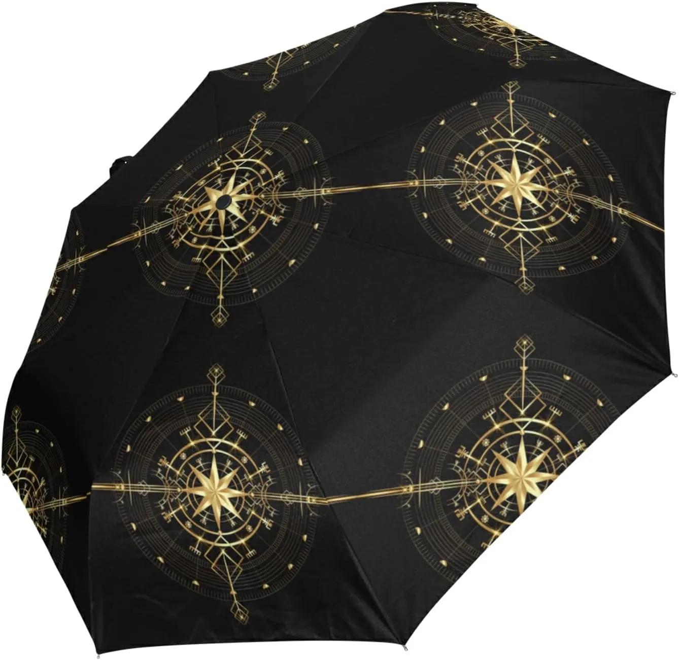 Oyihfvs Automatic Windproof Waterproof Umbrella, Folding Umbrella Reinforced Portable Compact Anti-UV Sun rain Auto Open/Close