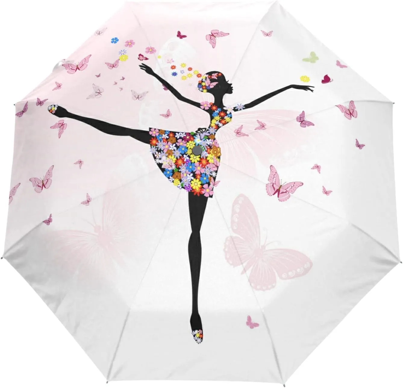 Oyihfvs Automatic Windproof Waterproof Umbrella, Folding Umbrella Reinforced Portable Compact Anti-UV Sun rain Auto Open/Close