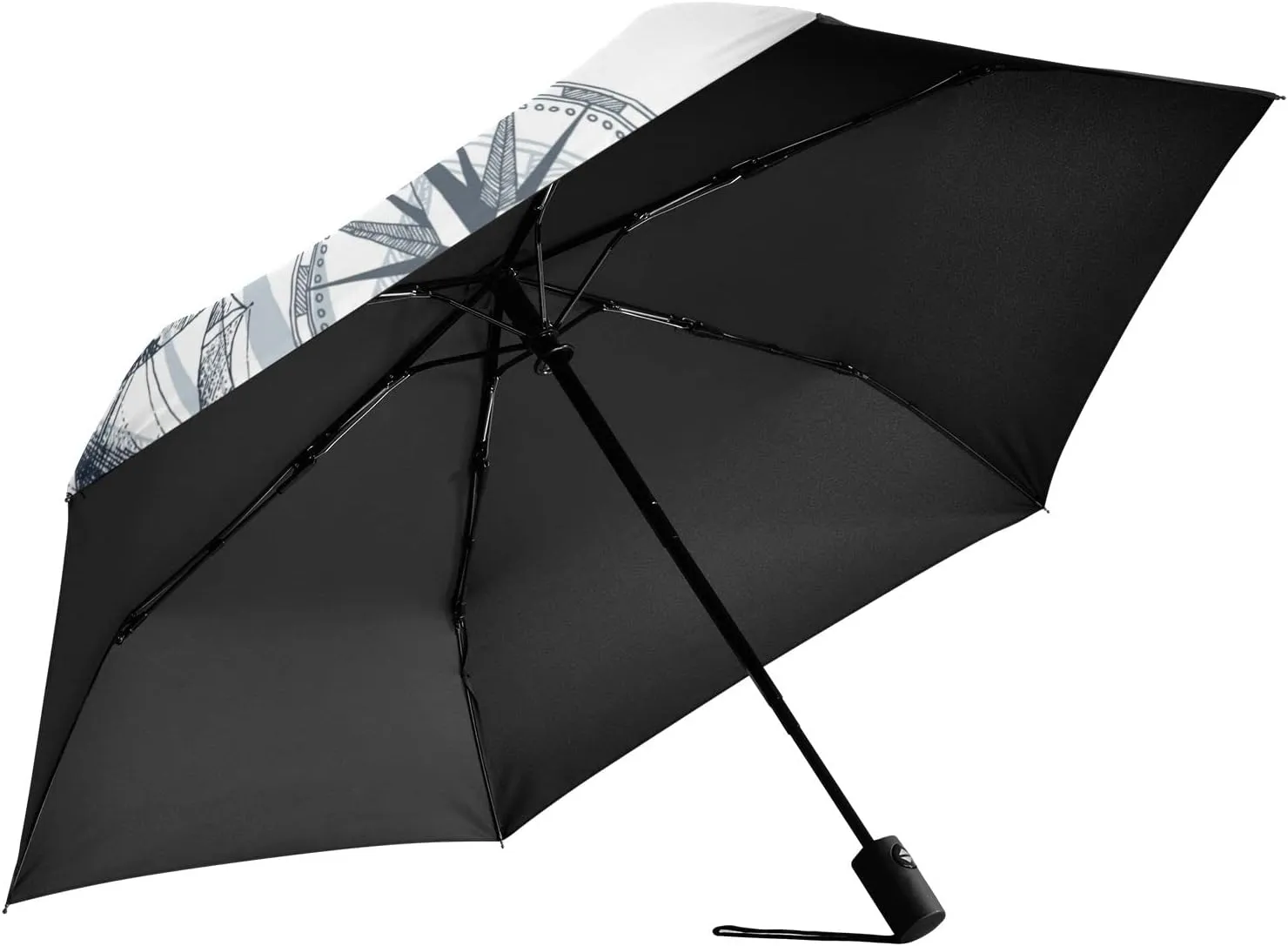 Oyihfvs Automatic Windproof Waterproof Umbrella, Folding Umbrella Reinforced Portable Compact UV Protection Sun rain Auto Open/Close