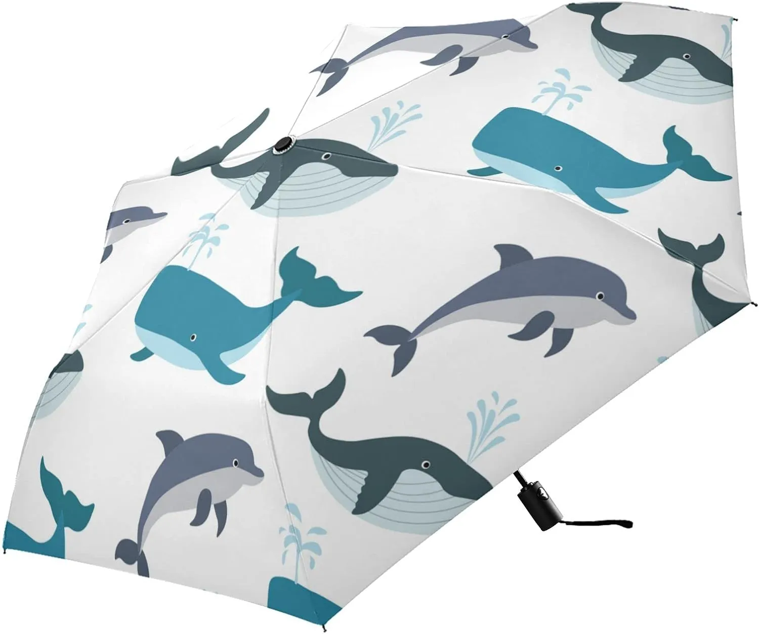 Oyihfvs Automatic Windproof Waterproof Umbrella, Folding Umbrella Reinforced Portable Compact UV Protection Sun rain Auto Open/Close