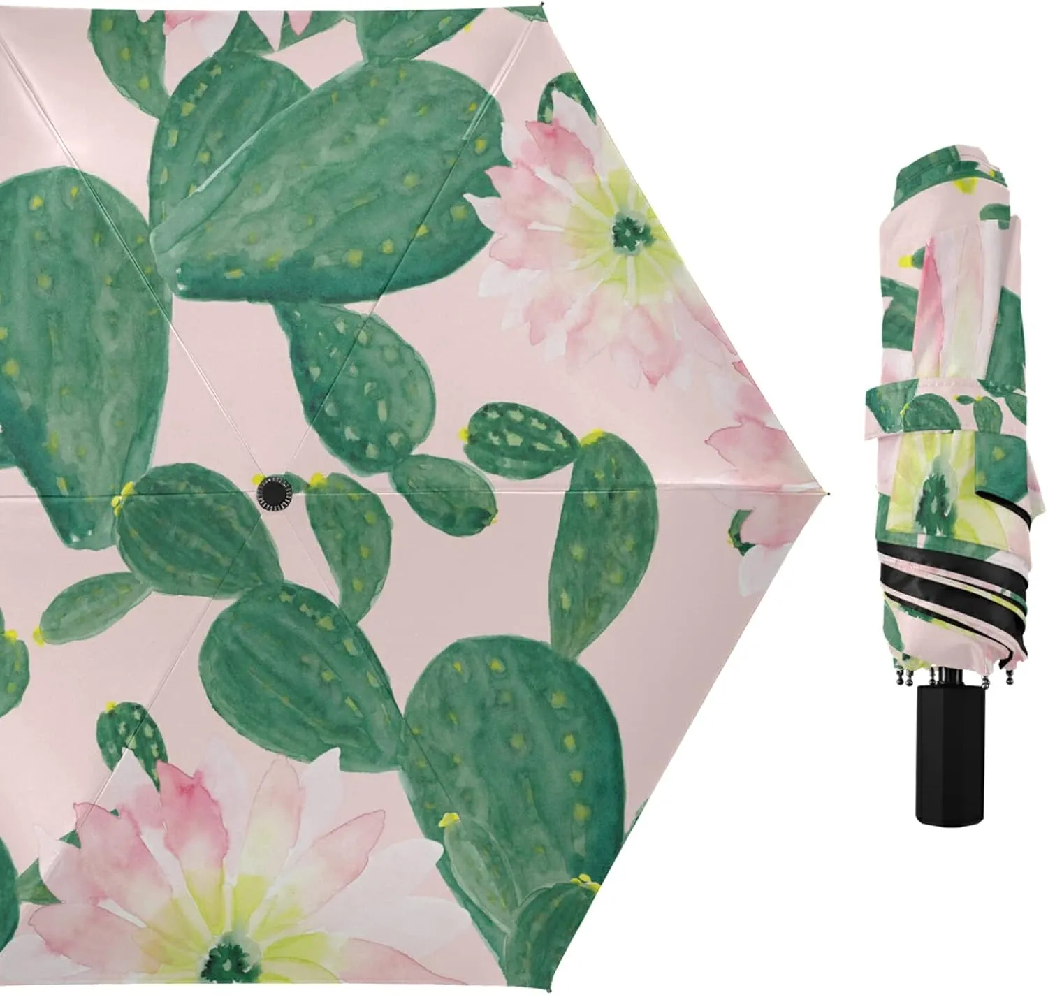 Oyihfvs Parasol Folding Umbrella, Reinforced Windproof Waterproof, Portable Compact Anti-UV Sun Rain Protection for Travel Outdoor