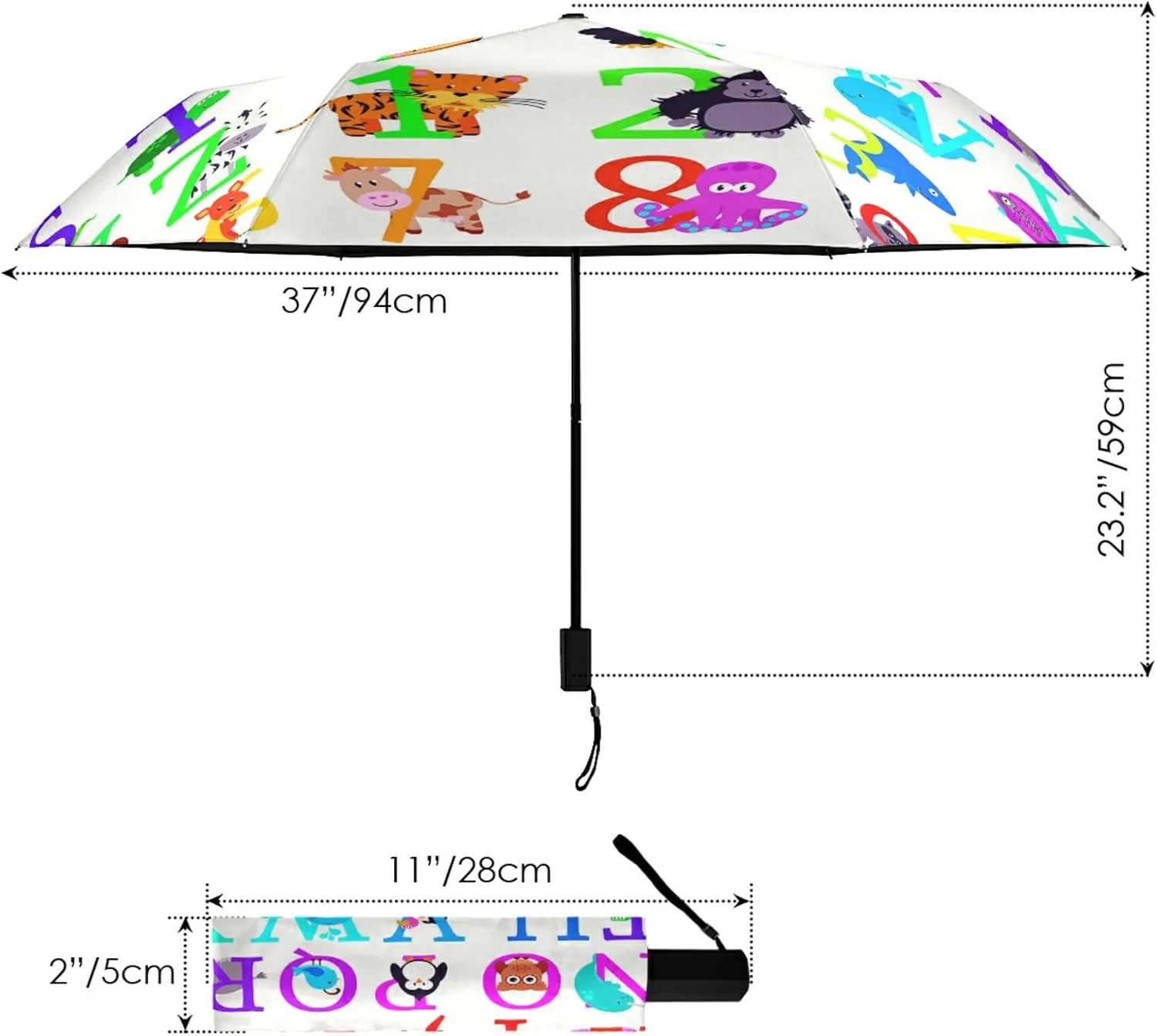 Oyihfvs Parasol Folding Umbrella, Reinforced Windproof Waterproof, Portable Compact Anti-UV Sun Rain Protection for Travel Outdoor