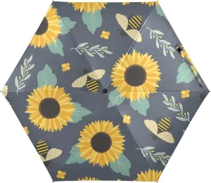 Oyihfvs Parasol Folding Umbrella, Reinforced Windproof Waterproof, Portable Compact Anti-UV Sun Rain Protection for Travel Outdoor
