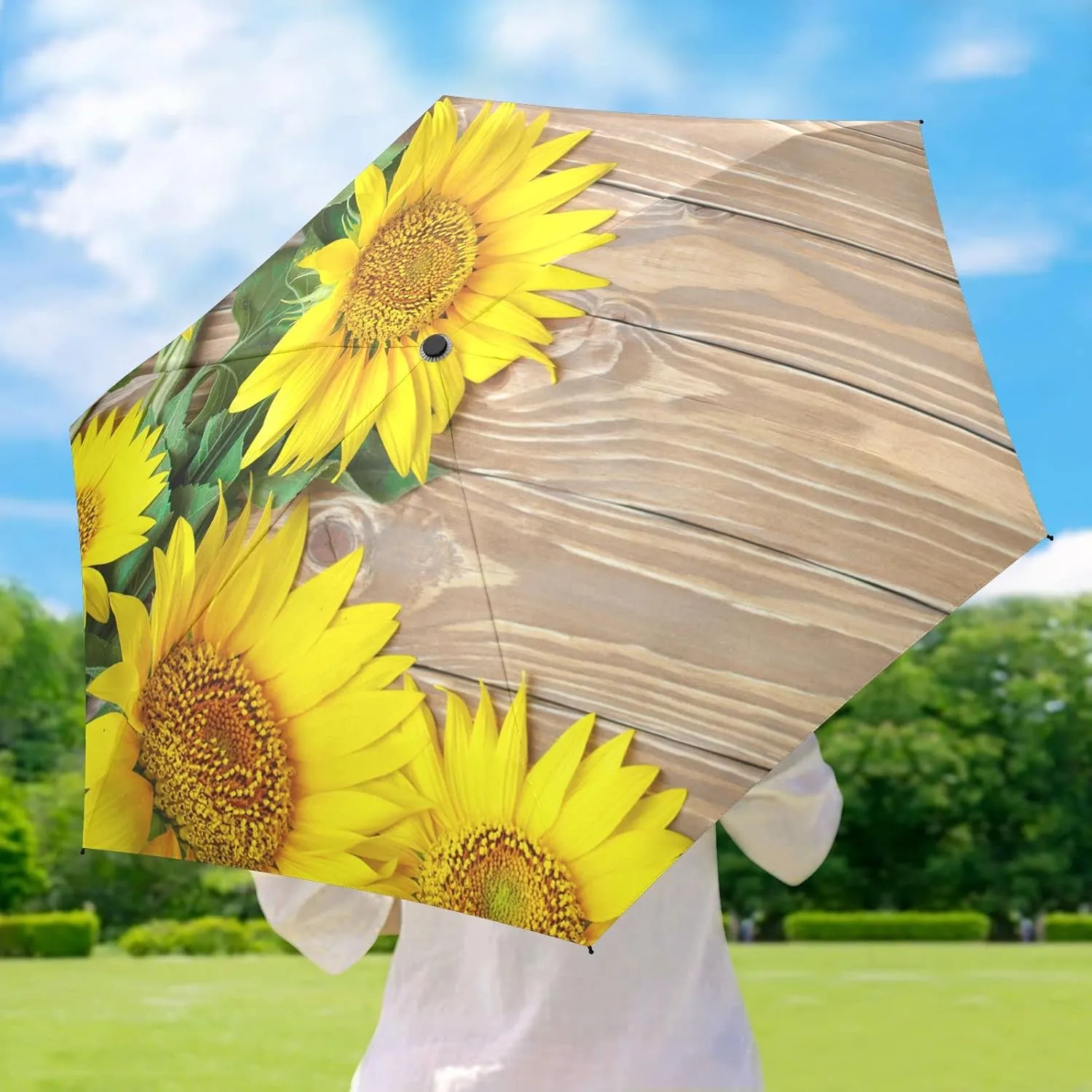 Oyihfvs Parasol Folding Umbrella, Reinforced Windproof Waterproof, Portable Compact Anti-UV Sun Rain Protection for Travel Outdoor